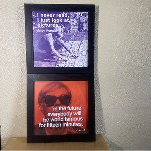 Z Gallerie Andy Warhol Vibrant Orange Art Piece Set of 2